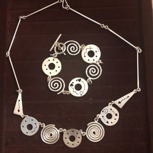 Sterling Silver Necklace and Bracelet
